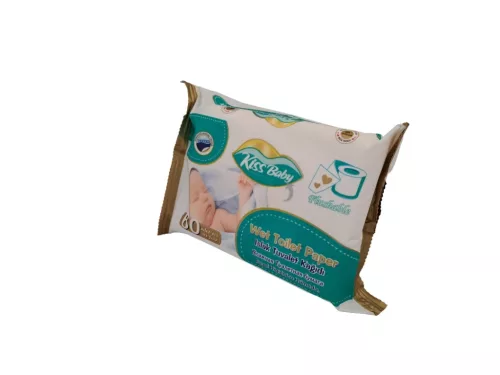 Nedves WC papír Kiss Baby 60 darabos