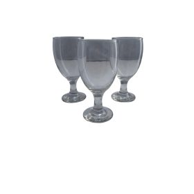   3 darabos talpas boros pohár szett üveg Cheerful (210 ml-es)