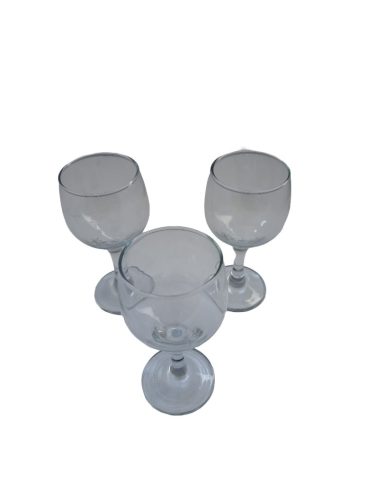 3 darabos talpas boros pohár szett üveg Cheerful (210 ml-es)
