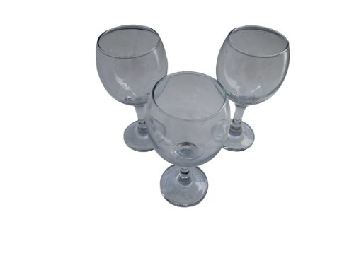 3 darabos talpas boros pohár szett üveg Cheerful (260 ml-es)