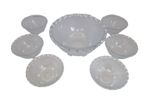  6+1 darabos üveg tál szett