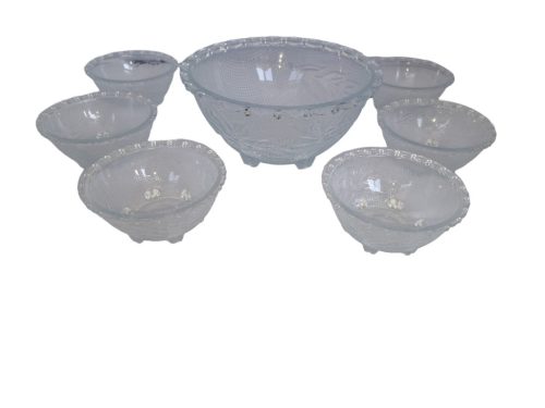  6+1 darabos üveg tál szett