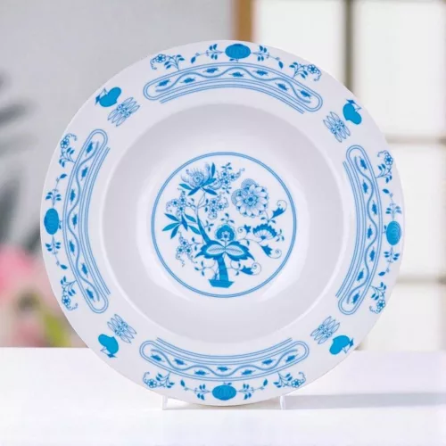  ONION 18 részes porcelán tányérkészlet - elegáns kék hagymás mintával