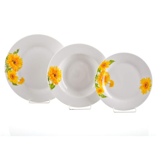 Kerámia tányér szett SUNNY, 18 db