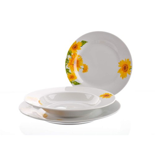 Kerámia tányér szett SUNNY, 18 db