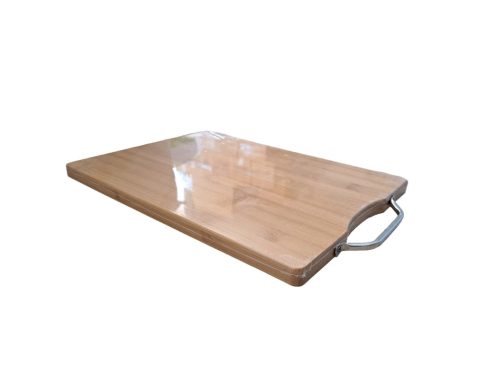 Bambusz vágódeszka fém füllel 240x340x17 mm