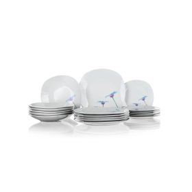 Blue Daisy Porcelán Étkészlet 18 részes