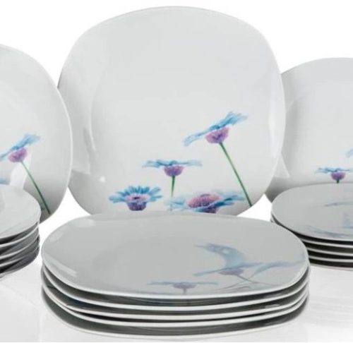 Blue Daisy Porcelán Étkészlet 18 részes
