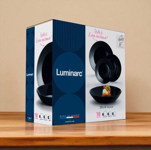 Zelie fekete étkészlet 19 részes