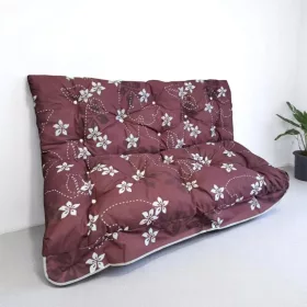   Hintaágy párna 150 cm 3 részes Bordó fehérvirágos mintával