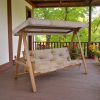 Hintaágy párna 130 cm 3 részes Bézs