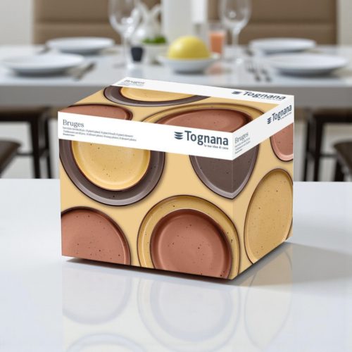 URBAN BRUGES kerámia étkészlet 18 db-os - barna színben