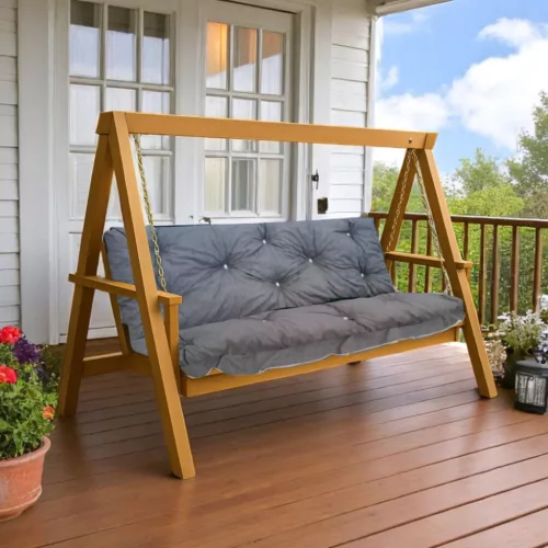 Hintaágy párna 130 cm 2 részes Szürke