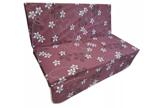 Hintaágy párnalap 150 cm 3 részes bordó fehérvirágos mintával