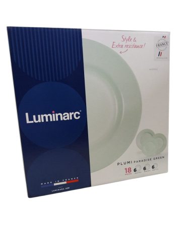 Luminarc Plumi Paradise Green étkészlet