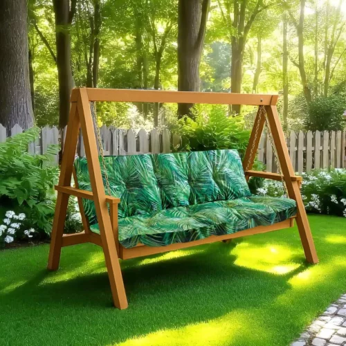 Hintaágy párna 130 cm Zöld mexikói pálmaleveles
