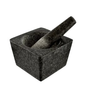 Szögletes gránit mozsár 13x13x8,5cm