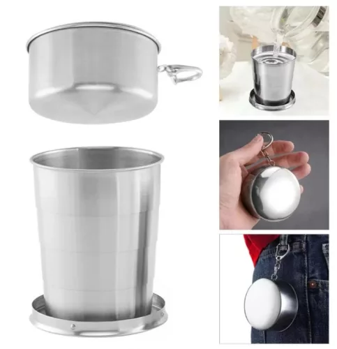 Összecsukható rozsdamentes pohár 150ml-es