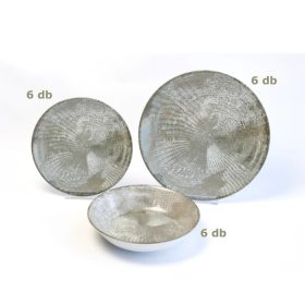   18 részes tányérkészlet (6 lapos,6 mély,6 desszert) bézs színben