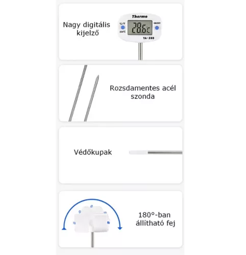 Digitális maghőmérő,-50°C - +300°C
