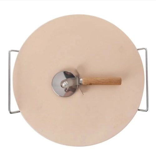 Orion Pizza sütőkő pizzavágóval 33 cm-es