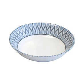 Mély leveses tányér 21,6x5cm kék fehér színben