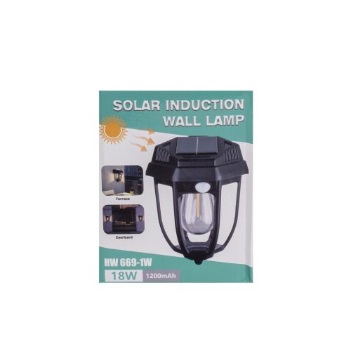 Napelemes indukciós fali lámpa