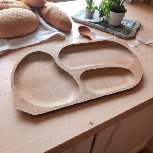 Fa tálaló 3 részes 42 cm