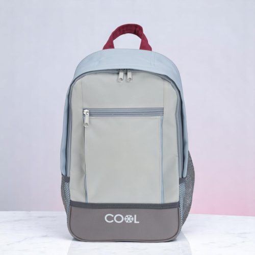 Hűtőtáska hátizsák 10 literes bézs és kék színben