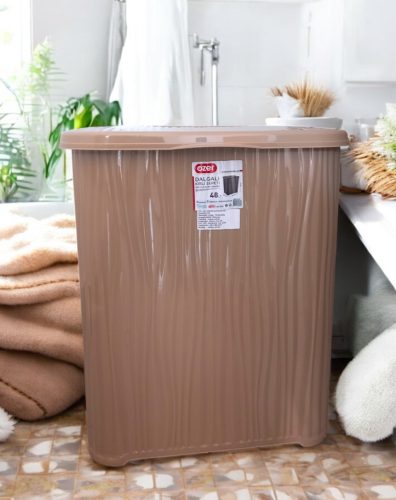 Szennyestartó 48L 40X43X49 cm bézs