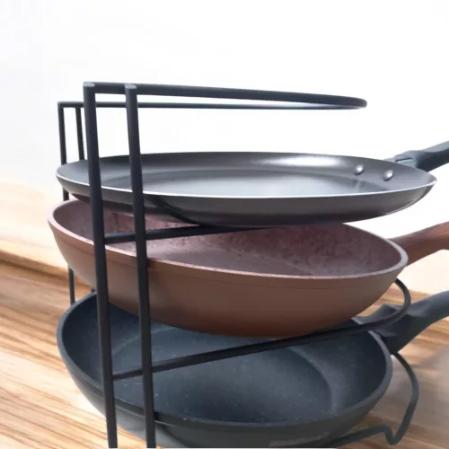 Serpenyőtartó fekete