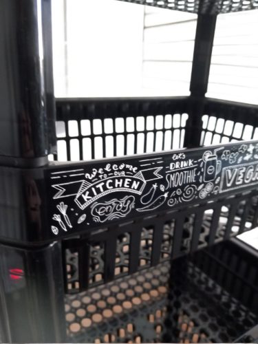 4 részes tároló fekete