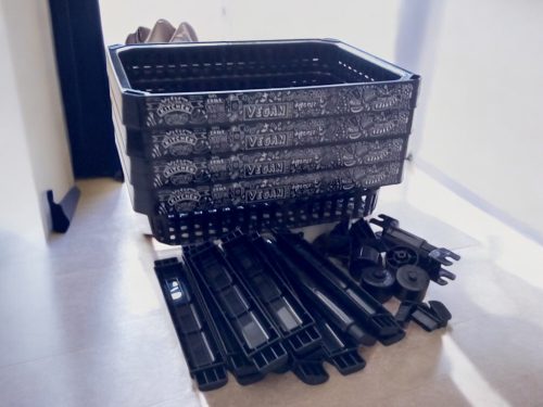 4 részes tároló fekete