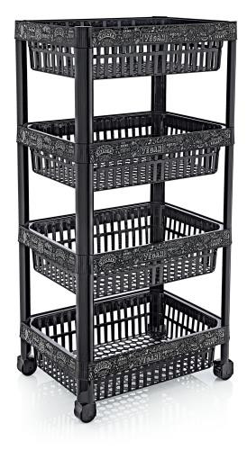 4 részes tároló fekete