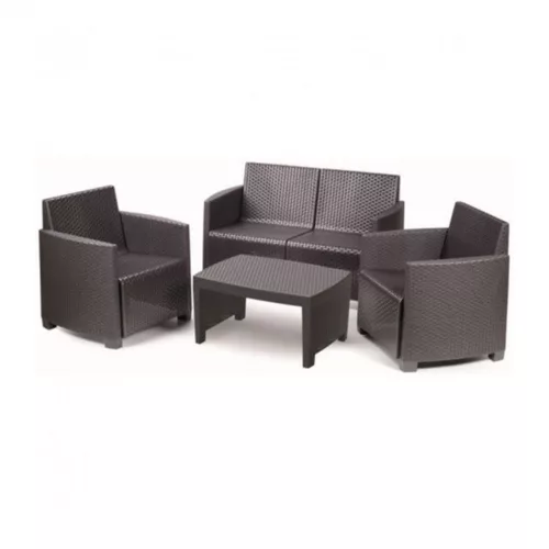 LIPARI rattan kerti bútor szett – antracit
