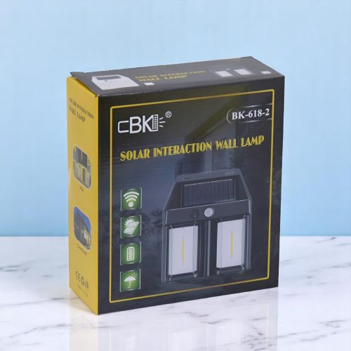 Napelemes mozgásérzékelős lámpa, 2 izzós