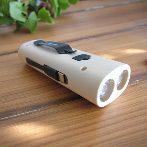 Bicikli lámpa és powerbank fehér