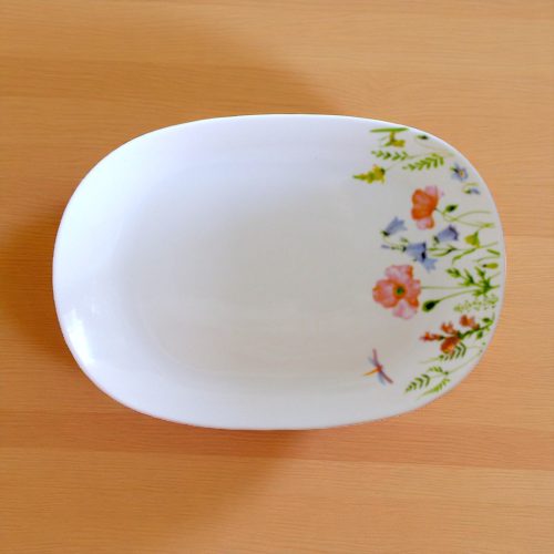 20 részes szögletes opál étkészlet réti virágos