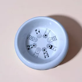   Macska etető tál 18 cm-es, 400 ml ─ Cica tappancs mintával