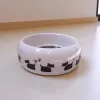 Kutya etető tál 18 cm-es, 400 ml ─ Pets leave prints on our heart felirattal