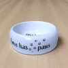 Kisállat etető tál 18 cm-es, 400 ml ─ Love has paws felirattal
