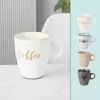 Kávésbögre 'Coffee' felirattal - 220 ml, krémfehér színben