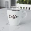 Kávésbögre 'Coffee' felirattal - 220 ml, szürke színben