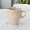 Kávésbögre 'Coffee' felirattal - 220 ml, bézs színben