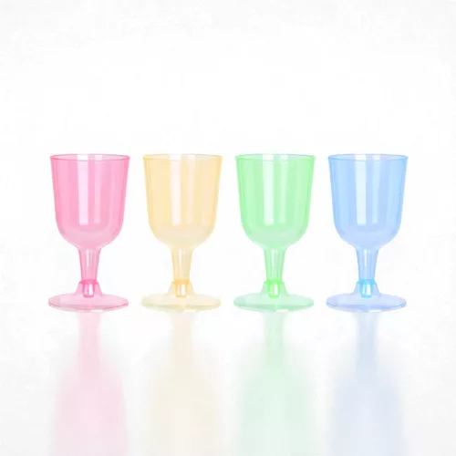 Parti boros pohár 4db, műanyag, 160ml - rózsaszín színben
