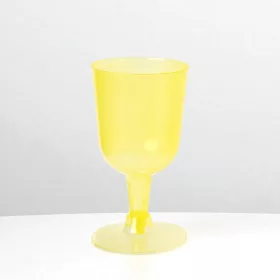 Parti boros pohár 4db, műanyag, 160ml - sárga színben