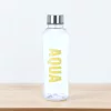 Excellent Houseware feliratos 'Aqua' kulacs 500ml - citromsárga színben