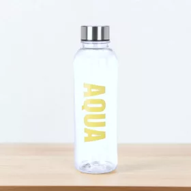   Excellent Houseware feliratos 'Aqua' kulacs 500ml - citromsárga színben