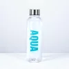 Excellent Houseware feliratos 'Aqua' kulacs 500ml - kékeszöld színben
