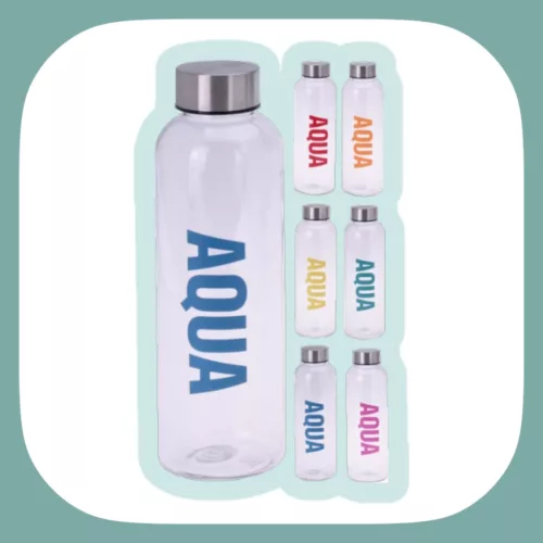 Excellent Houseware feliratos 'Aqua' kulacs 500ml - piros színben